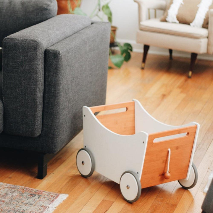 Kinderfeets Toy Box 2-in-1 Walker (White)-Toys & Learning-Kinderfeets-027892 WH-babyandme.ca