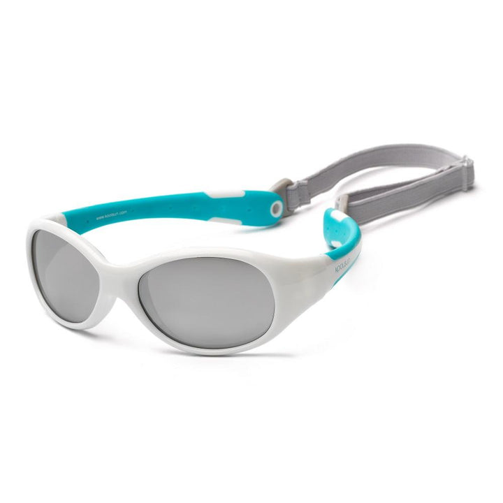 Koolsun Flex Sunglasses (White Aqua)-Apparel-Koolsun--babyandme.ca