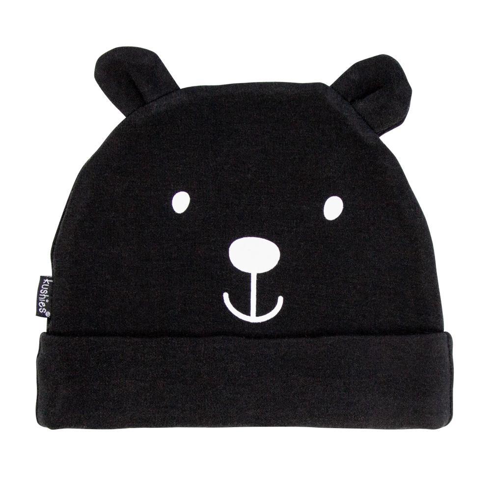 Kushies Baby Hat (Black Solid)-Apparel-Kushies-027031 BK-babyandme.ca