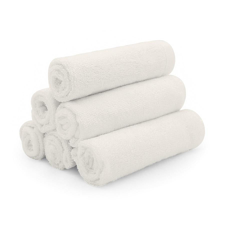 Kushies Bamboo Washcloths 6-Pack (Natural)-Bath-Kushies-028180 NA-babyandme.ca