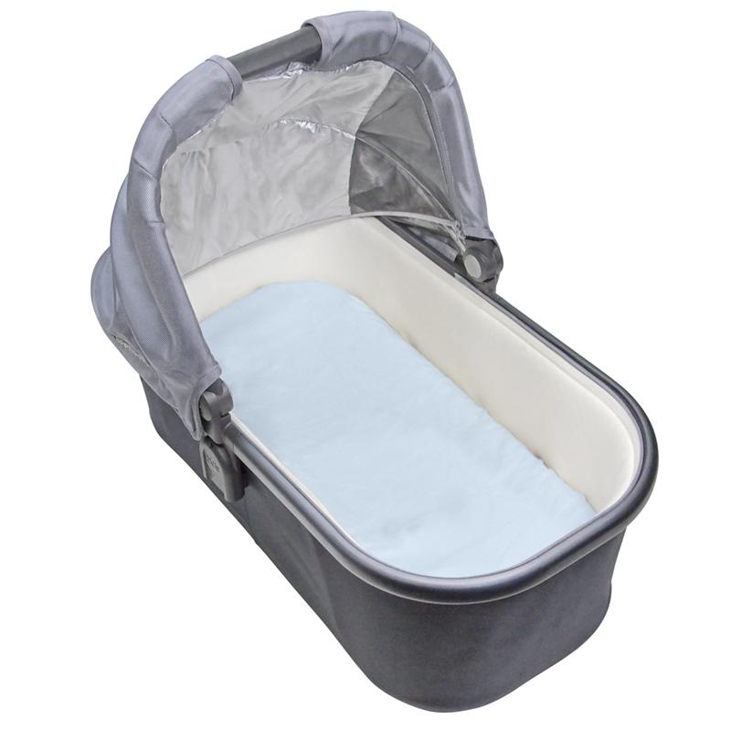 Kushies Flannel Fitted Bassinet Sheet (Blue)-Nursery-Kushies-028179 BL-babyandme.ca