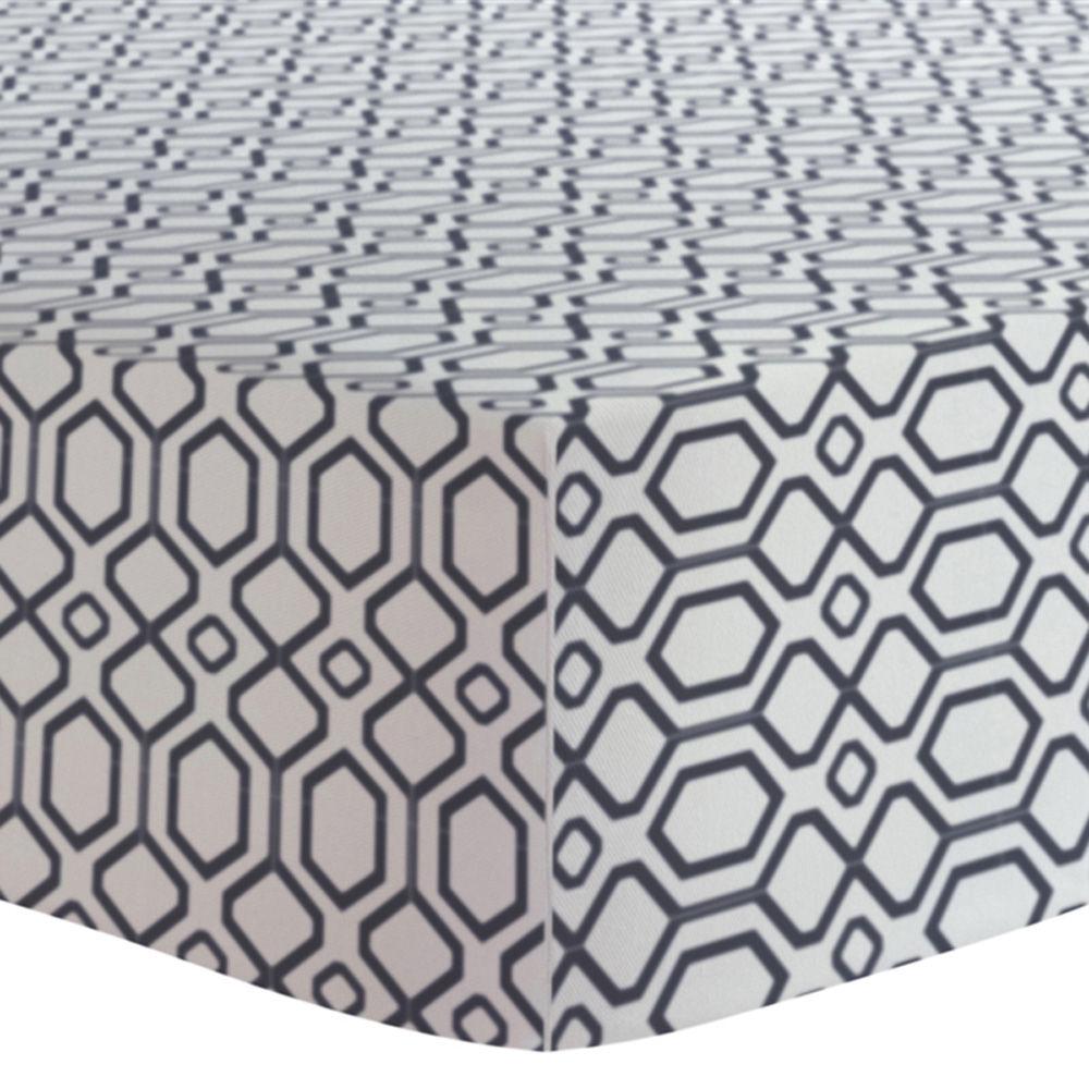 Kushies Flannel Fitted Change Pad Cover-Bath-Kushies-Octagon Navy-025118 ON-babyandme.ca