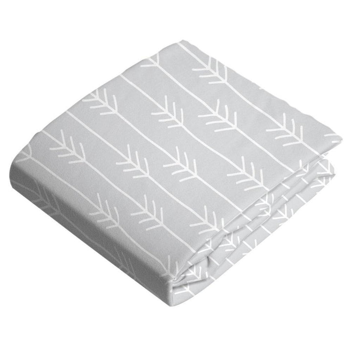 Kushies Flannel Fitted Change Pad Cover-Bath-Kushies-One Direction Grey-025118 GD-babyandme.ca