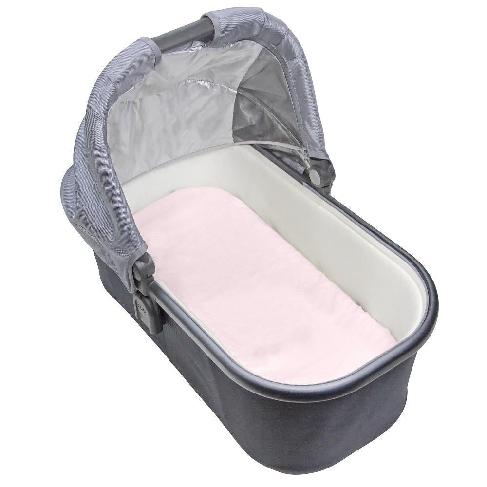 Kushies Organic Jersey Fitted Bassinet Sheet (Pink)-Nursery-Kushies-003780 PK-babyandme.ca