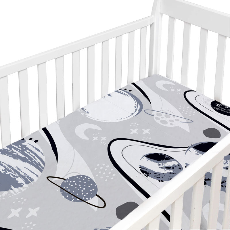 Kushies Percale Crib Sheet (Space Blues)-Nursery-Kushies-028181 SB-babyandme.ca