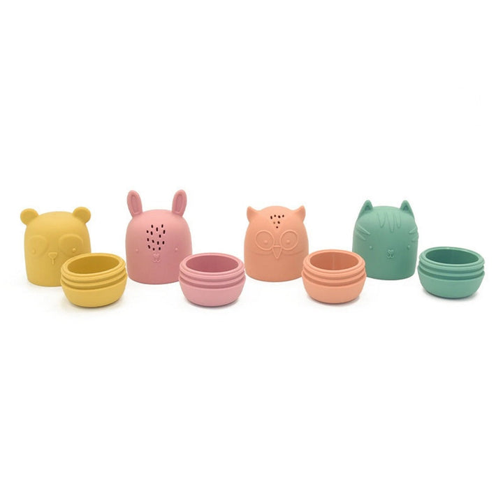 Kushies Silisqueeze Bath Toy 4-Pack (Multi)-Bath-Kushies-031663 MU-babyandme.ca
