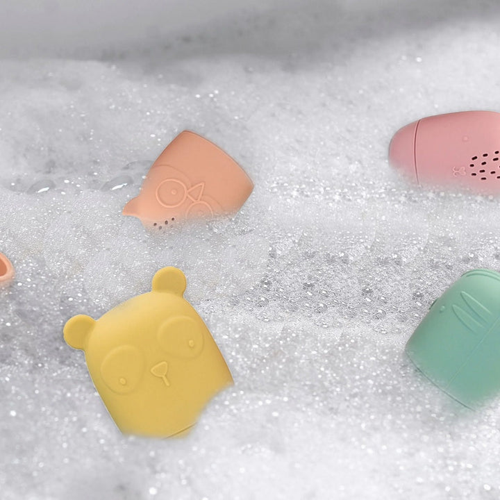 Kushies Silisqueeze Bath Toy 4-Pack (Multi)-Bath-Kushies-031663 MU-babyandme.ca