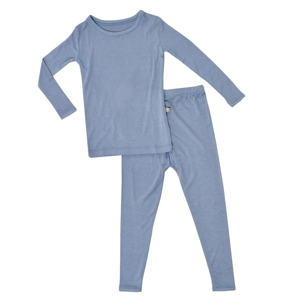 Kyte Baby Long Sleeve Toddler Pajama Set (Slate)-Apparel-Kyte Baby--babyandme.ca