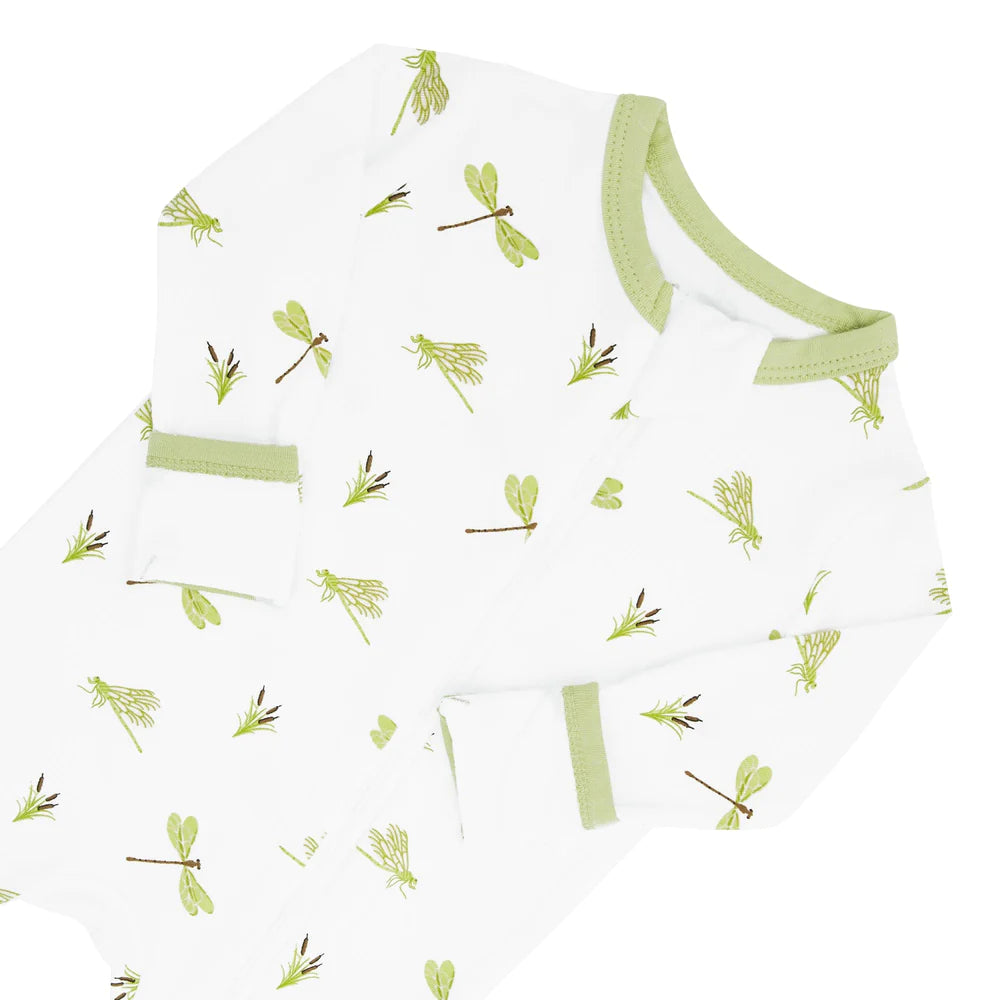 Kyte Baby Long Sleeve Zippered Romper (Dragonfly)-Apparel-Kyte Baby--babyandme.ca