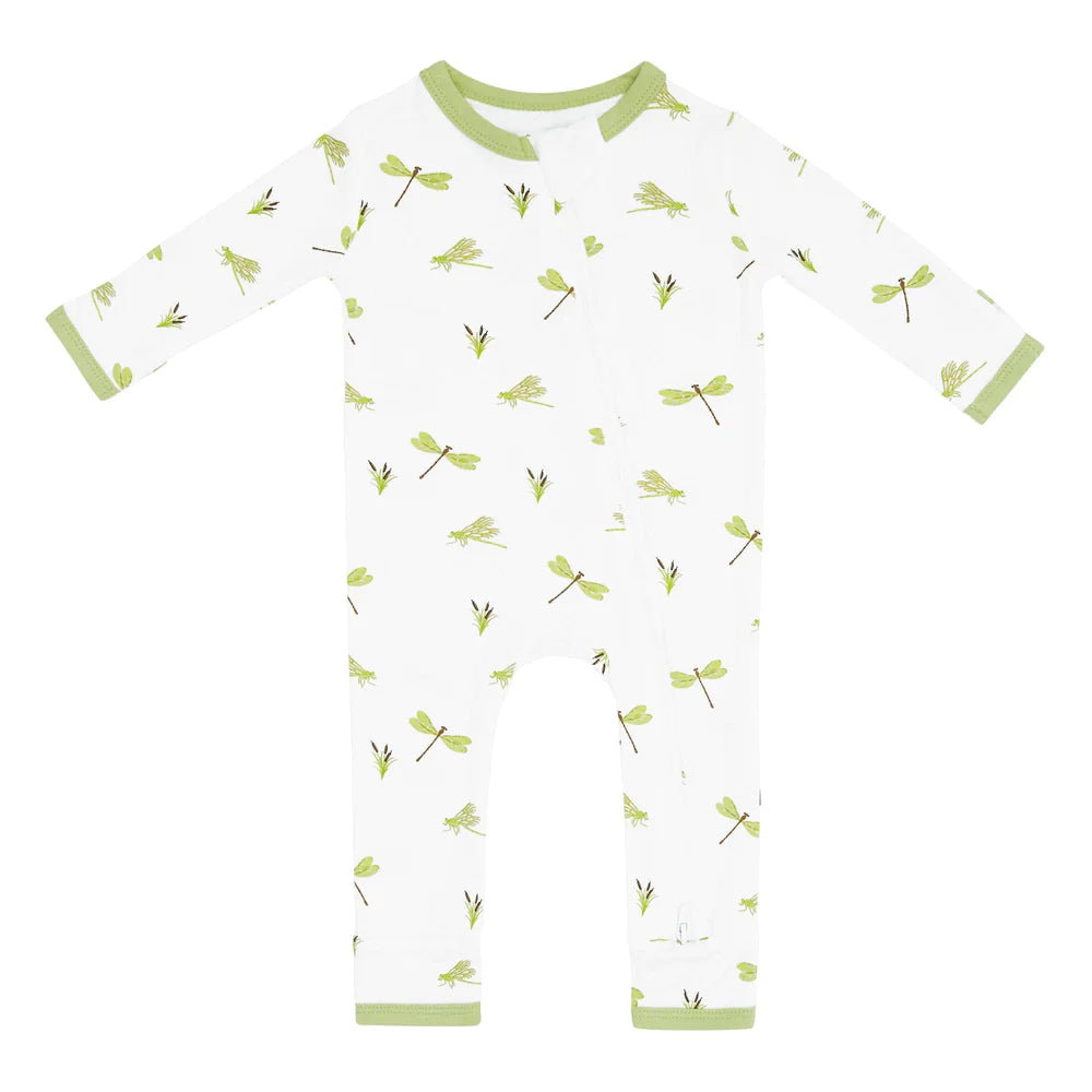 Kyte Baby Long Sleeve Zippered Romper (Dragonfly)-Apparel-Kyte Baby--babyandme.ca