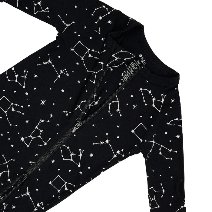 Kyte Baby Long Sleeve Zippered Romper (Midnight Constellation)-Apparel-Kyte Baby--babyandme.ca