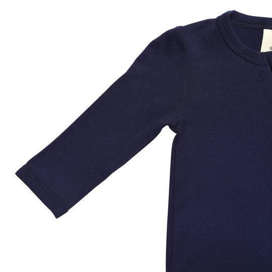 Kyte Baby Long Sleeve Zippered Romper (Navy)-Apparel-Kyte Baby--babyandme.ca
