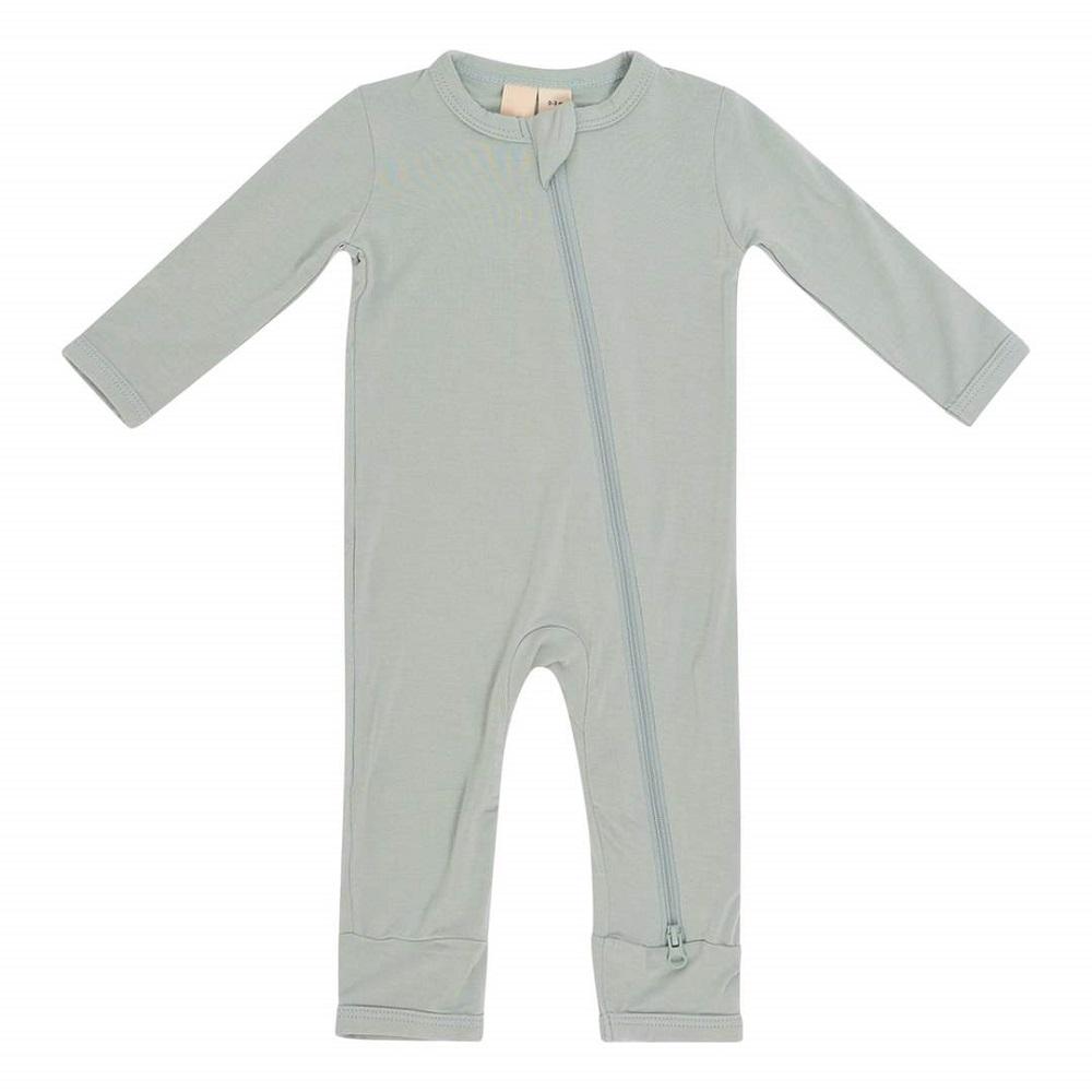 Kyte Baby Long Sleeve Zippered Romper (Sage)-Apparel-Kyte Baby--babyandme.ca