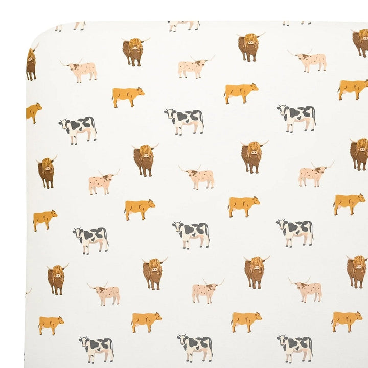 Kyte Baby Printed Crib Sheet (Moo)-Nursery-Kyte Baby-027964 MO-babyandme.ca