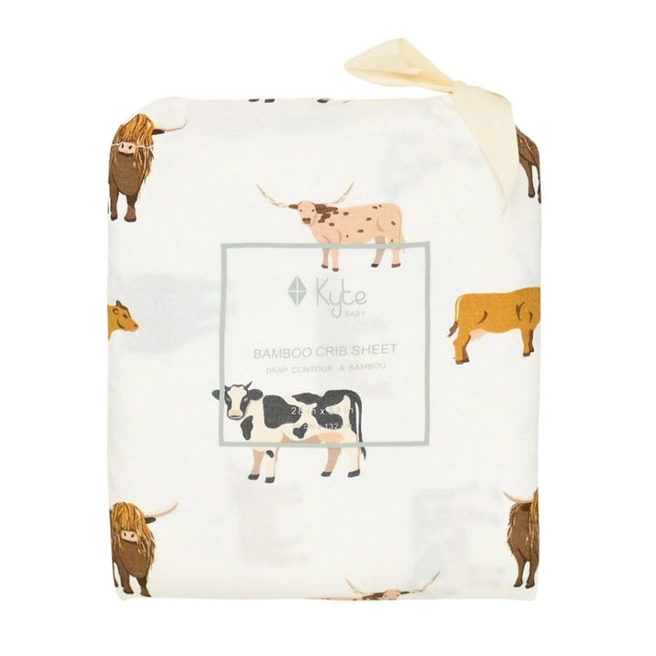 Kyte Baby Printed Crib Sheet (Moo)-Nursery-Kyte Baby-027964 MO-babyandme.ca