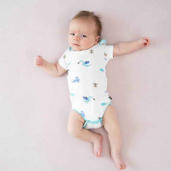 Kyte Baby Short Sleeve Bodysuit (Dragon)-Apparel-Kyte Baby--babyandme.ca