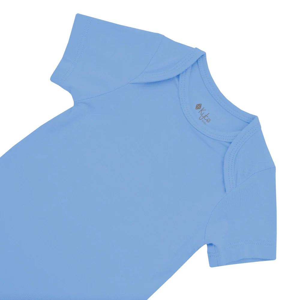 Kyte Baby Short Sleeve Bodysuit (Periwinkle)-Apparel-Kyte Baby--babyandme.ca