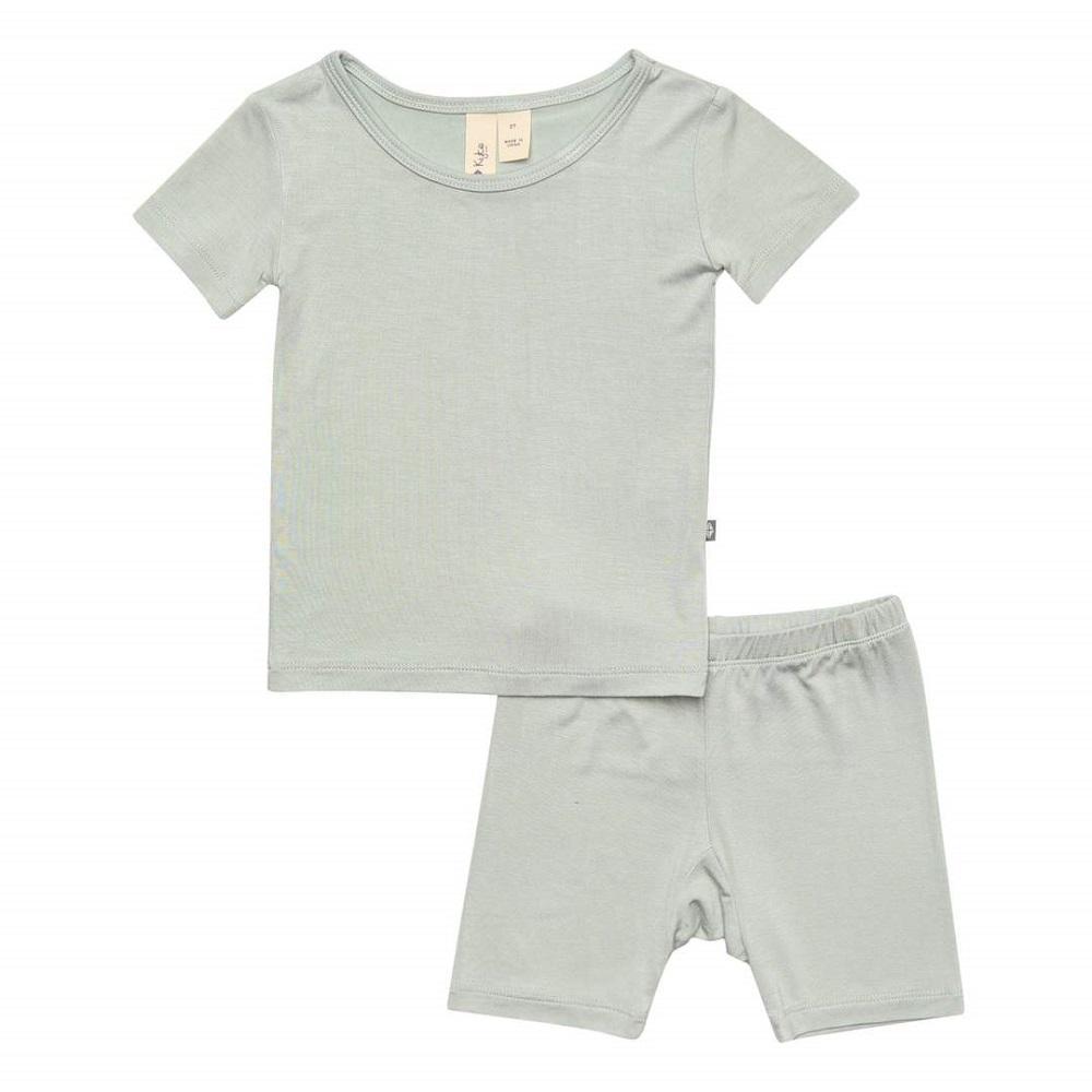 Kyte Baby Short Sleeve Toddler Pajama Set (Sage)-Apparel-Kyte Baby--babyandme.ca