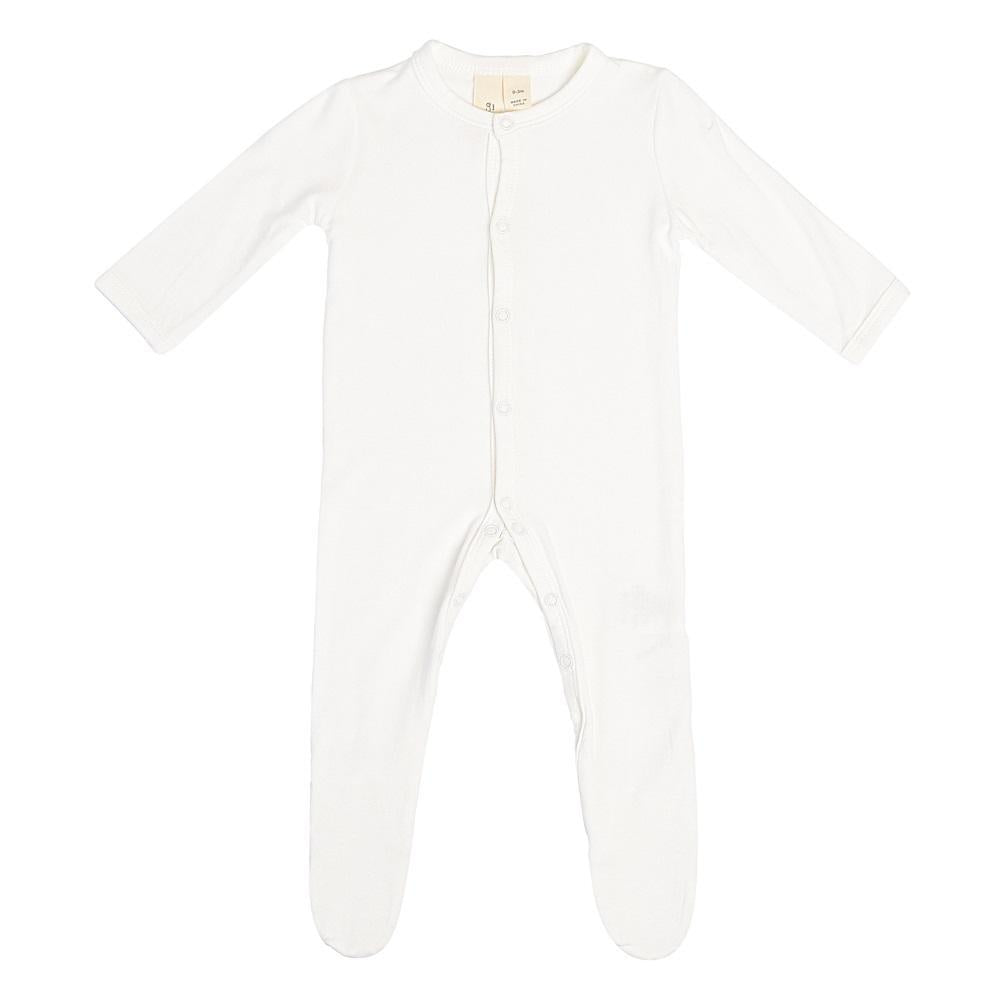 Kyte Baby Snap Footie (Cloud)-Apparel-Kyte Baby--babyandme.ca