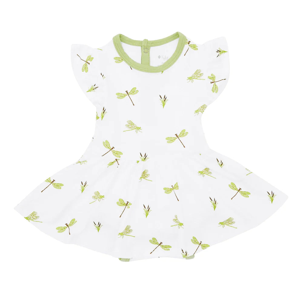 Kyte Baby Twirl Bodysuit Dress (Dragonfly)-Apparel-Kyte Baby--babyandme.ca