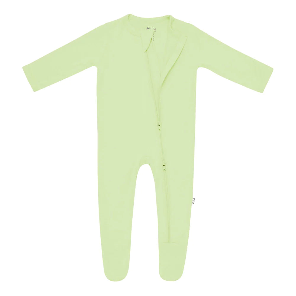 Kyte Baby Zippered Footie (Pistachio)-Apparel-Kyte Baby--babyandme.ca