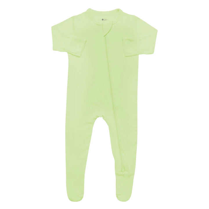 Kyte Baby Zippered Footie (Pistachio)-Apparel-Kyte Baby--babyandme.ca
