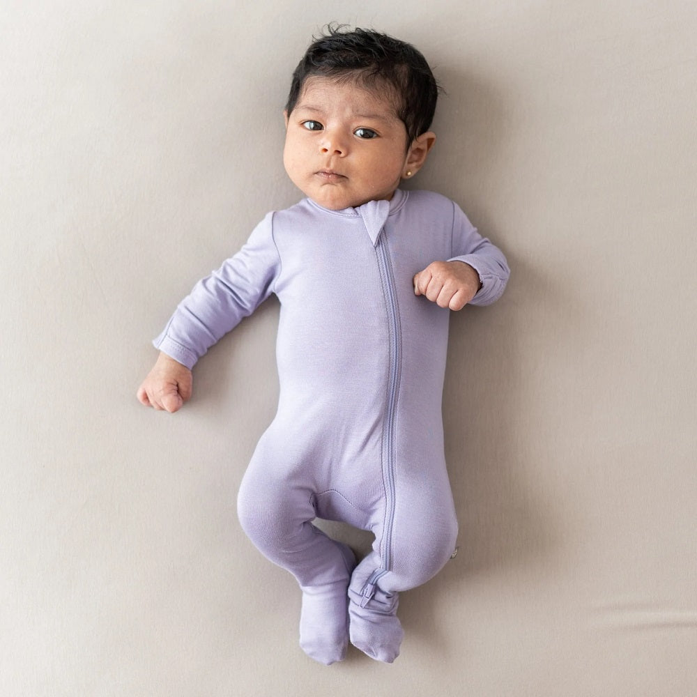 Kyte Baby Zippered Footie (Taro)-Apparel-Kyte Baby--babyandme.ca