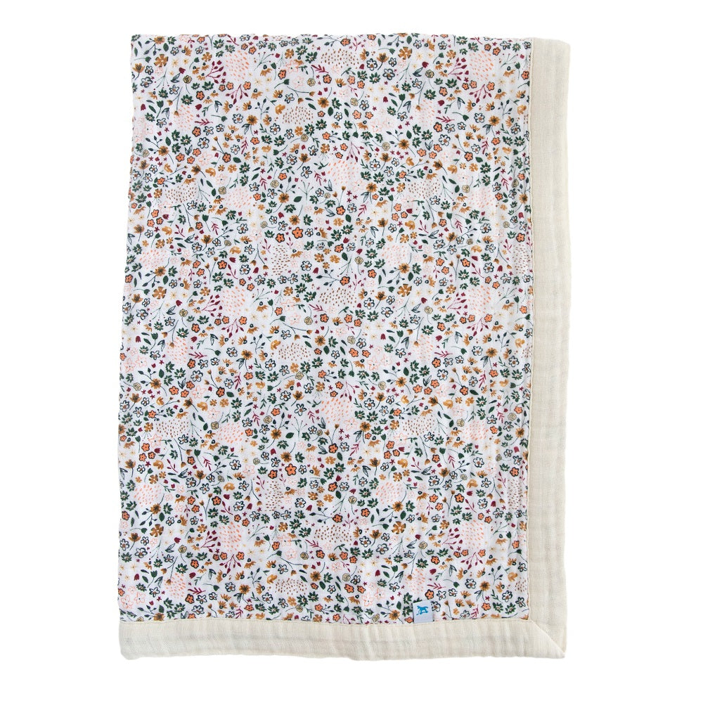 Little Unicorn Cotton Muslin Baby Quilt (Pressed Petals)-Nursery-Little Unicorn-031331 PP-babyandme.ca