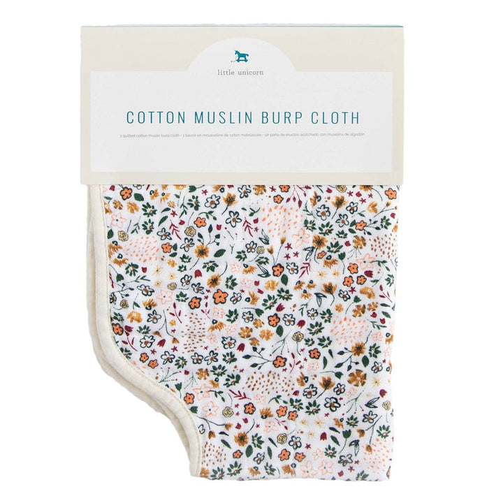 Little Unicorn Cotton Muslin Burp Cloth (Pressed Petals)-Feeding-Little Unicorn-025875 PP-babyandme.ca