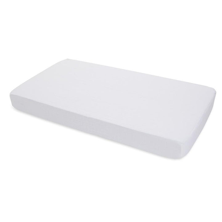 Little Unicorn Cotton Muslin Crib Sheet (White)-Nursery-Little Unicorn-026111 WH-babyandme.ca