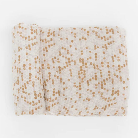 Little Unicorn Cotton Muslin Single Swaddle (Honeycomb)-Nursery-Little Unicorn-025657 HC-babyandme.ca