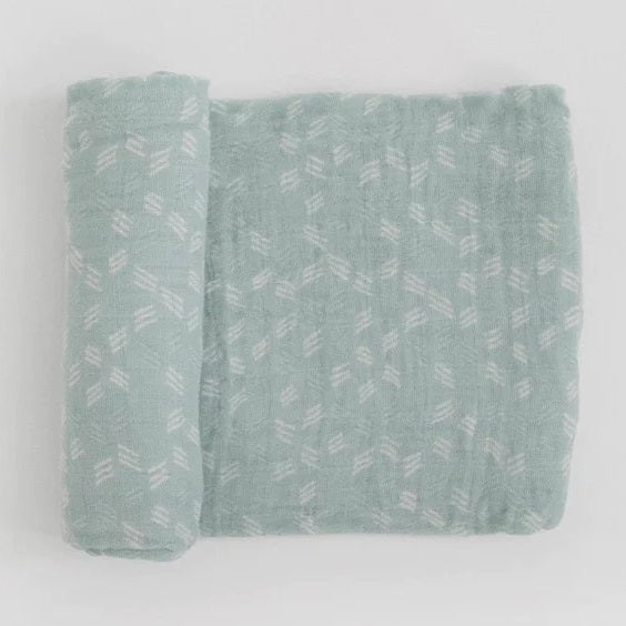 Little Unicorn Cotton Muslin Single Swaddle (Misty Field)-Nursery-Little Unicorn-025657 MF-babyandme.ca