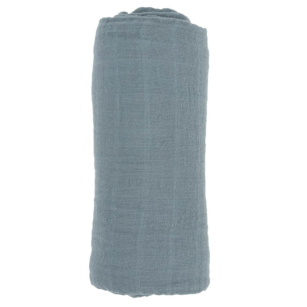 Little Unicorn Cotton Muslin Single Swaddle (Sea)-Nursery-Little Unicorn-025657 SE-babyandme.ca