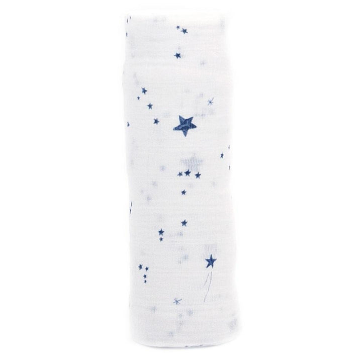 Little Unicorn Cotton Muslin Single Swaddle (Shooting Stars)-Nursery-Little Unicorn-025657 ST-babyandme.ca