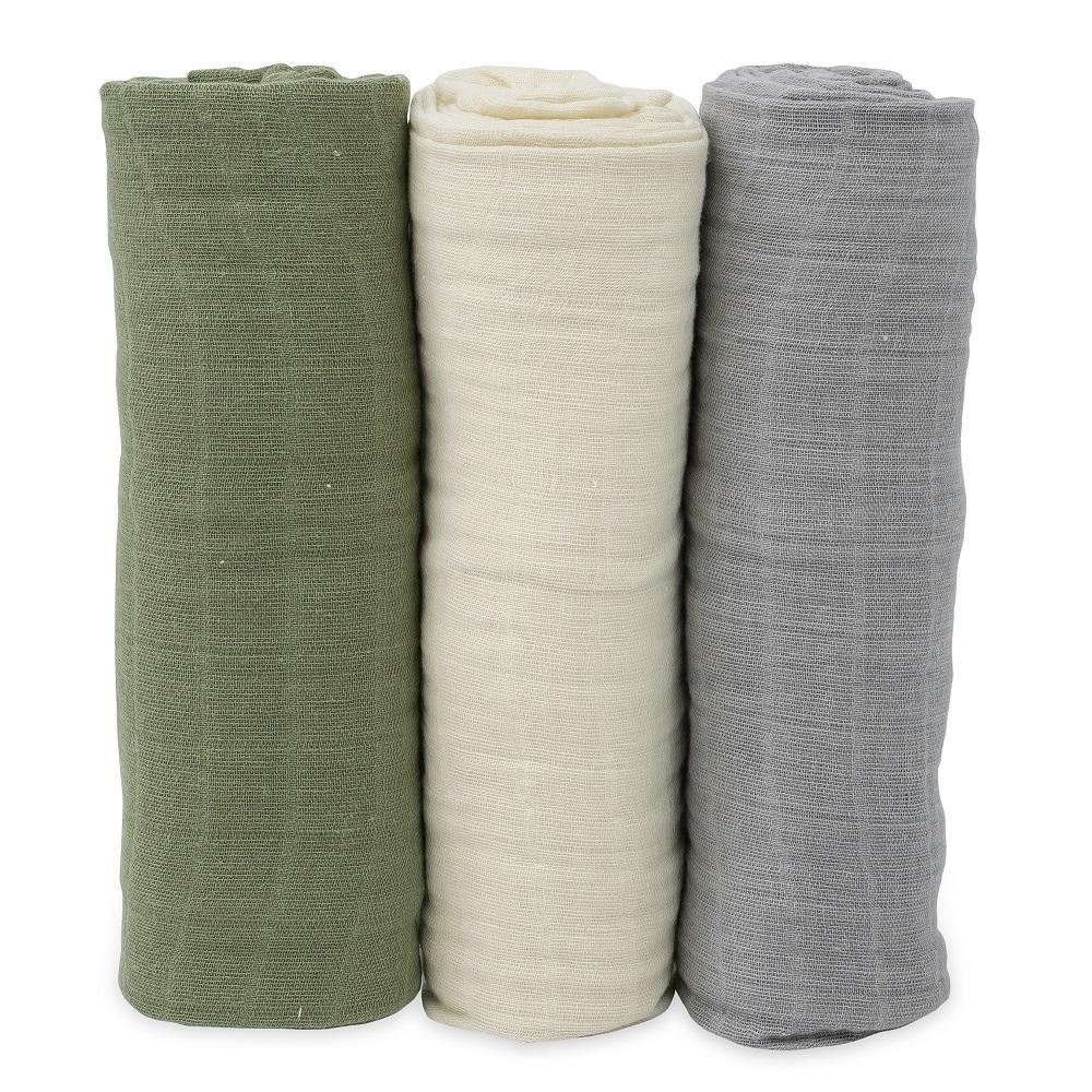 Little Unicorn Cotton Muslin Swaddle Set (Fern 2)-Nursery-Little Unicorn-025658 FE-babyandme.ca