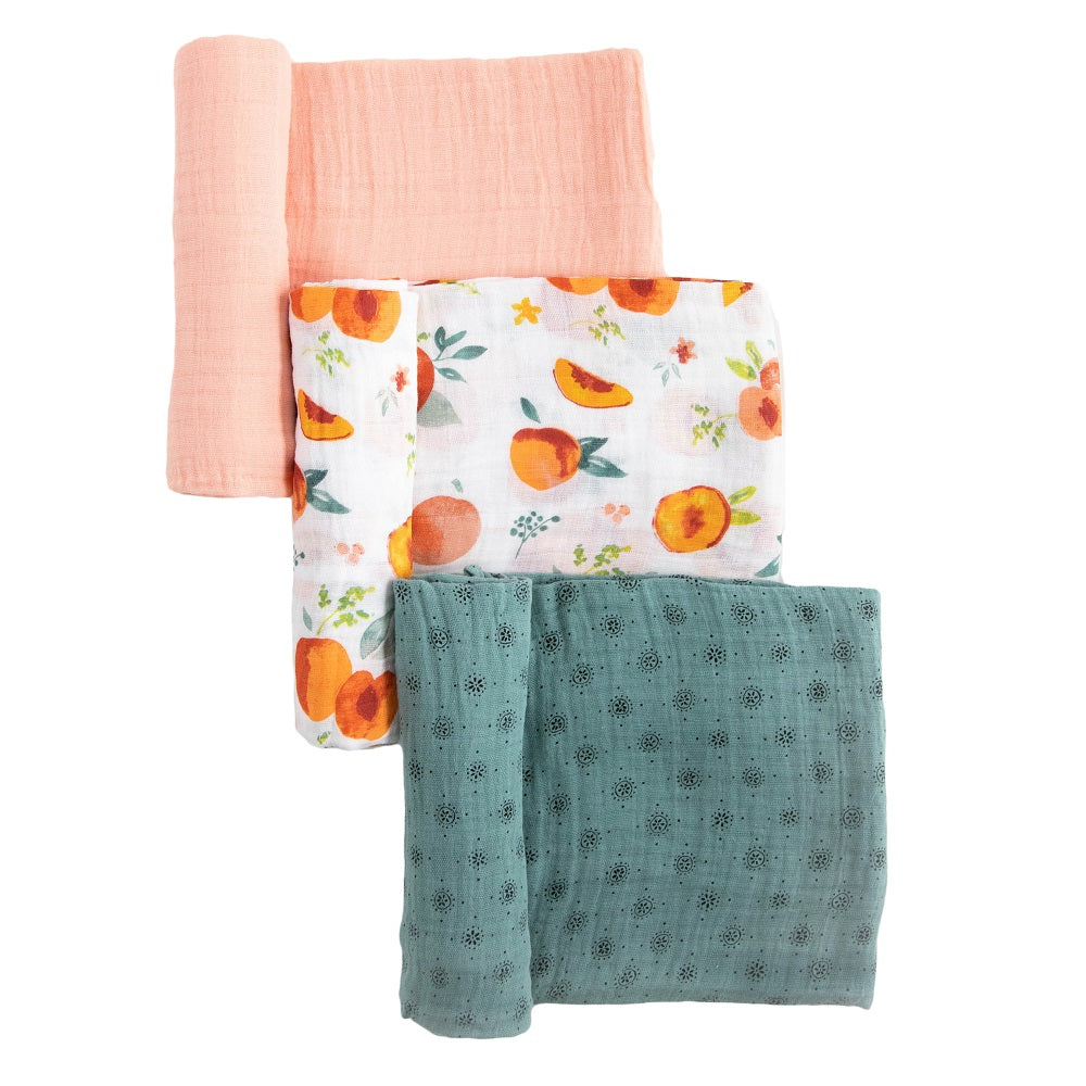 Little Unicorn Cotton Muslin Swaddle Set (Georgia Peach)-Nursery-Little Unicorn-025658 GP-babyandme.ca