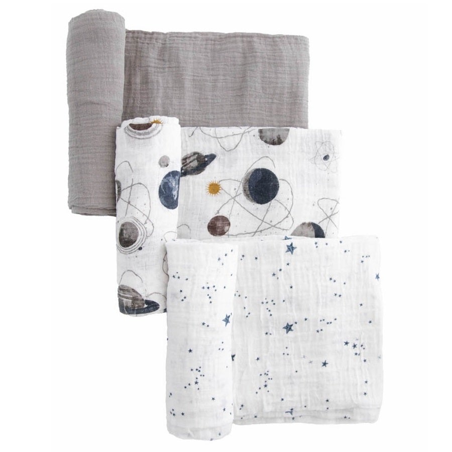 Little Unicorn Cotton Muslin Swaddle Set (Planetary 2)-Nursery-Little Unicorn-025658 PL-babyandme.ca