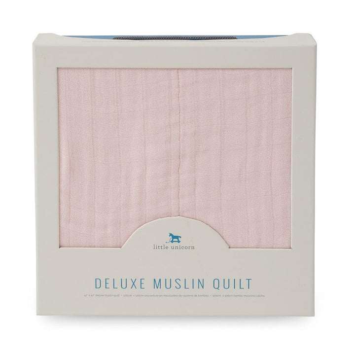 Little Unicorn Deluxe Muslin Quilt (Blush)-Nursery-Little Unicorn-025663 BS-babyandme.ca