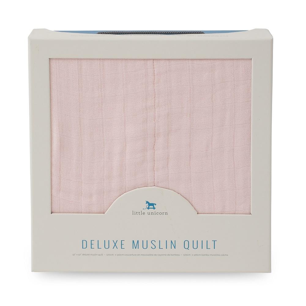 Little Unicorn Deluxe Muslin Quilt (Blush)-Nursery-Little Unicorn-025663 BS-babyandme.ca