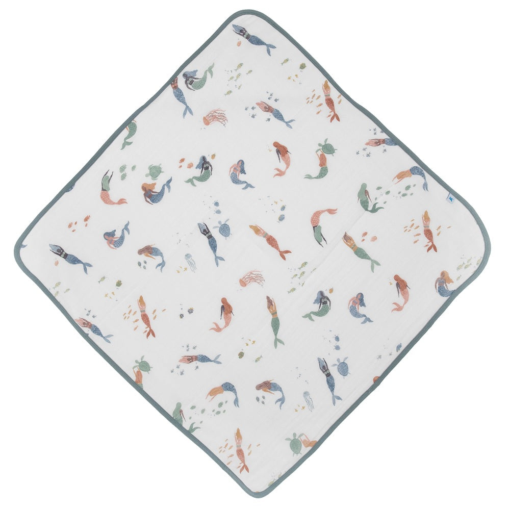 Little Unicorn Infant Hooded Towel (Mermaids)-Bath-Little Unicorn-031772 MM-babyandme.ca