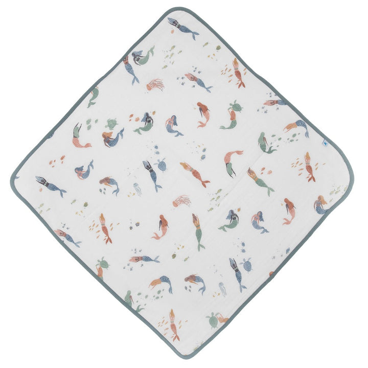 Little Unicorn Infant Hooded Towel (Mermaids)-Bath-Little Unicorn-031772 MM-babyandme.ca