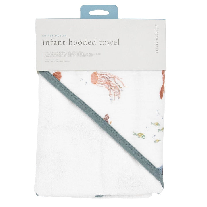 Little Unicorn Infant Hooded Towel (Mermaids)-Bath-Little Unicorn-031772 MM-babyandme.ca