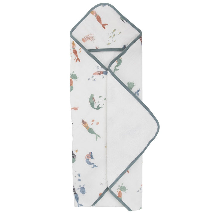 Little Unicorn Infant Hooded Towel (Mermaids)-Bath-Little Unicorn-031772 MM-babyandme.ca