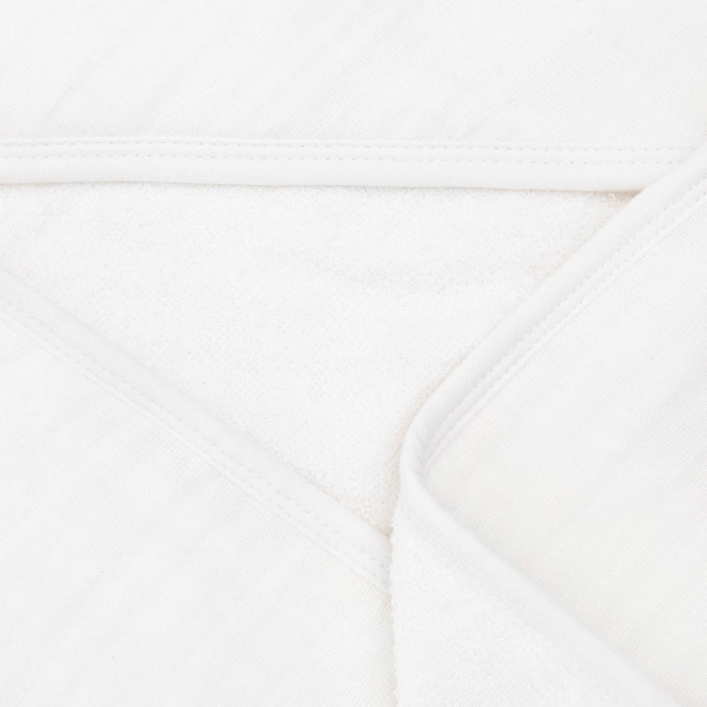 Little Unicorn Infant Hooded Towel (White)-Bath-Little Unicorn-031772 WH-babyandme.ca