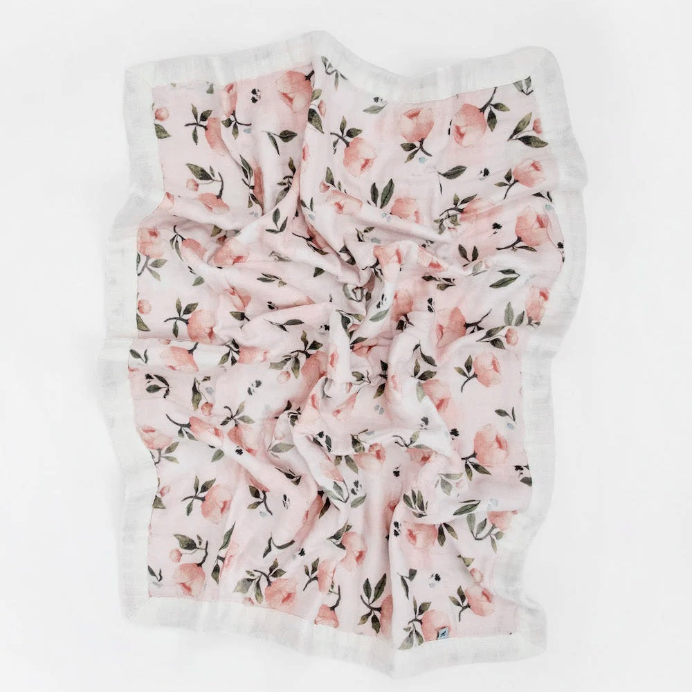 Little Unicorn Organic Cotton Muslin Baby Quilt (Watercolor Floret)-Nursery-Little Unicorn-031768 WF-babyandme.ca