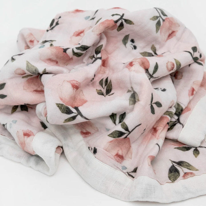 Little Unicorn Organic Cotton Muslin Baby Quilt (Watercolor Floret)-Nursery-Little Unicorn-031768 WF-babyandme.ca