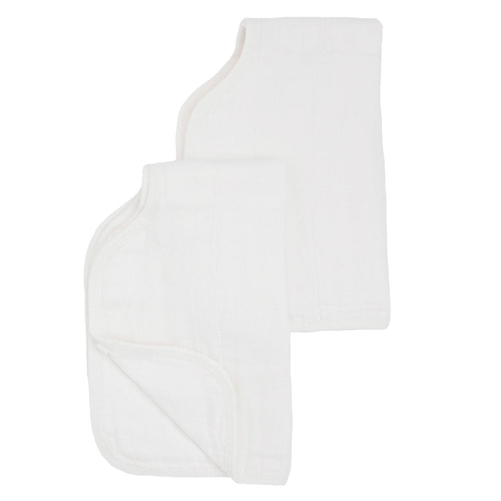 Little Unicorn Organic Cotton Muslin Burp Cloth 2-Pack (White/White)-Feeding-Little Unicorn-031771 WW-babyandme.ca
