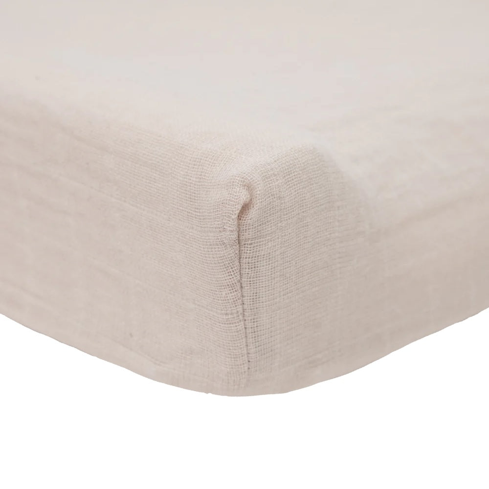 Little Unicorn Organic Cotton Muslin Changing Pad Cover (Rosie)-Bath-Little Unicorn-031770 RO-babyandme.ca