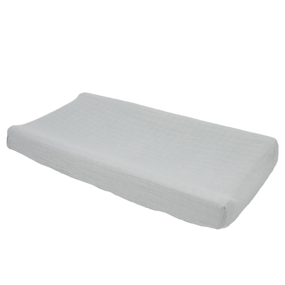 Little Unicorn Organic Cotton Muslin Changing Pad Cover (White Sage)-Bath-Little Unicorn-031770 WS-babyandme.ca