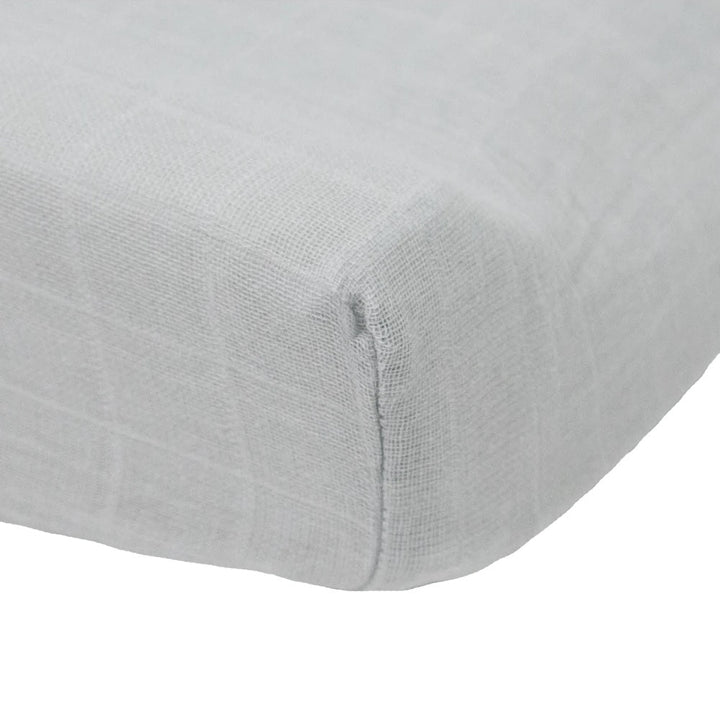 Little Unicorn Organic Cotton Muslin Changing Pad Cover (White Sage)-Bath-Little Unicorn-031770 WS-babyandme.ca